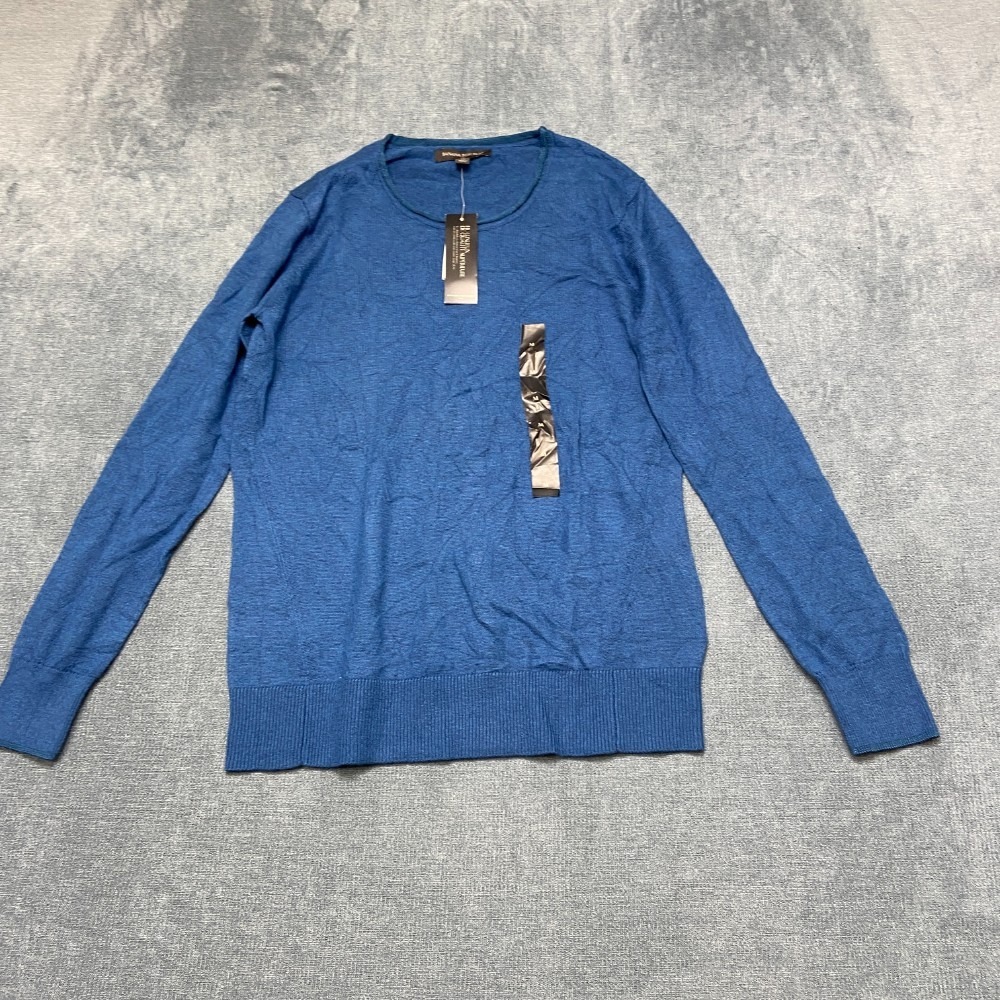 Banana Republic Sweater Mens Medium Blue Long Sleeve Knitted Winter Pullover